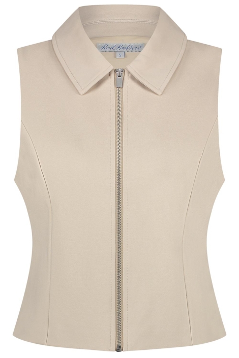 Red Button waistcoat zipper punta